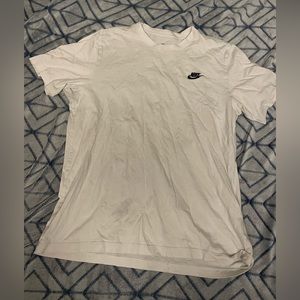 White Size M Tee Shirt with Black Embroidered Logo